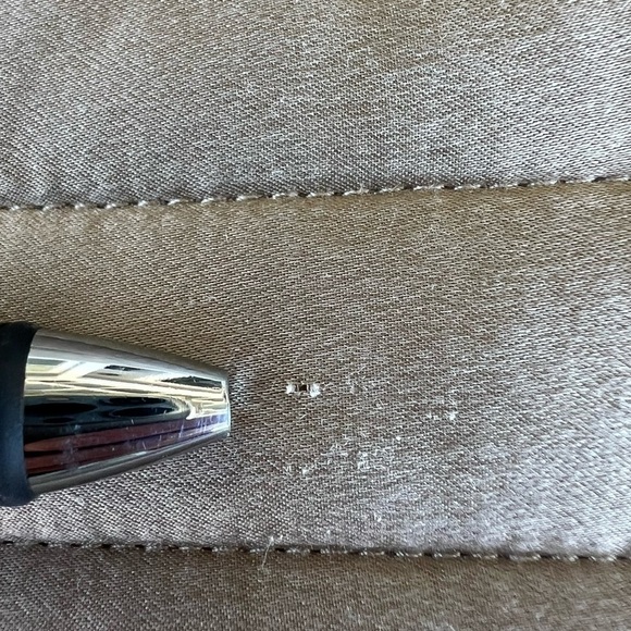 Ann Gish Silk Charmeuse Jumbo Pillow Sham Set Champagne Channel Quilt 29x35 FLAW - Picture 13 of 13